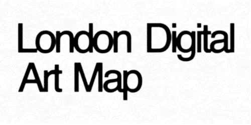 London Digital Art Map, heading with a topography pattern background.